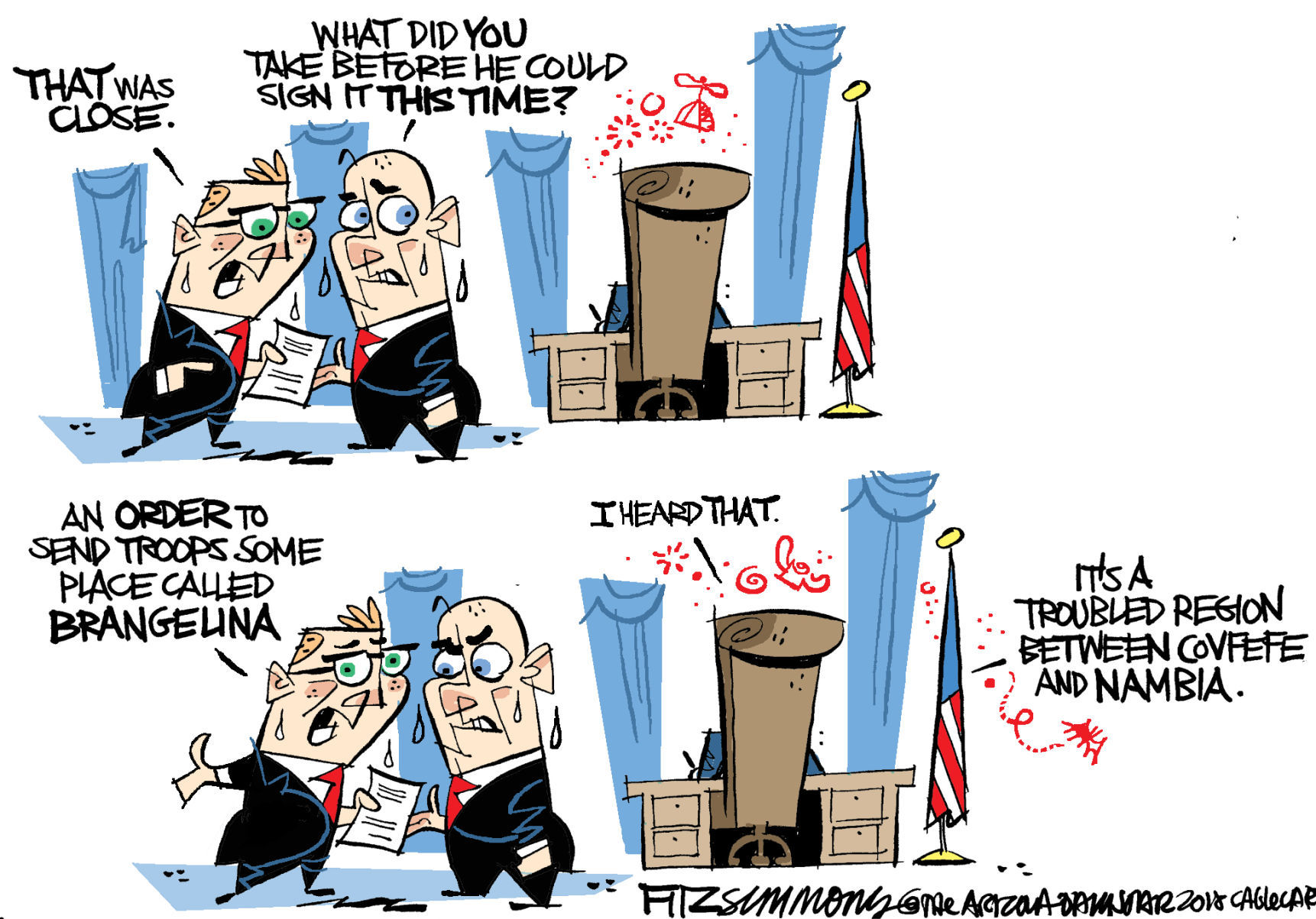 Daily Fitz Cartoon: Coup-coup